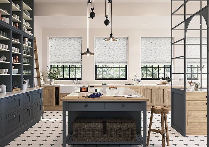 Dragonflies, Soft White - Motorised Roman Blind - Image 8